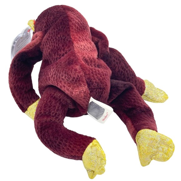 TY Beanie Baby THE MONKEY Chinese Zodiac Stuffed Plush Animal Toy With Hang Tag - Picture 4 of 8